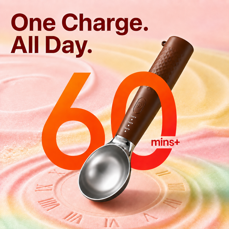60 minutes of heat per charge